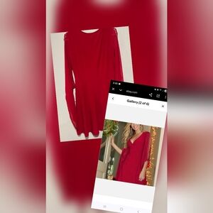 Elegant Red Long Sleeve Dress